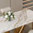 71'' Modern Rectangle Dining Table, Marble Kitchen Table with Gold Stainless Steel Base