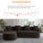 2-piece Boneless L-shaped Sectional Sofa With Curved Design And Left-facing Chaise-791676483