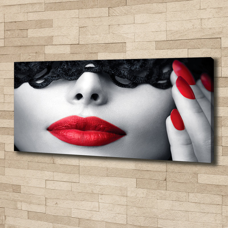 Lace Mask - No Frame Print, Canvas, 50cm H x 125cm W x 2cm D