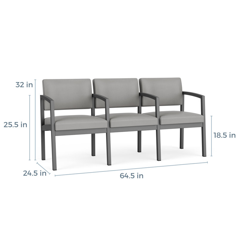 Structure en métal 3 places Lenox, Gris anthracite, Fosse Sentry