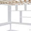 Lit mezzanine double avec bibliothèque, tiroirs, bureau et garde-robe