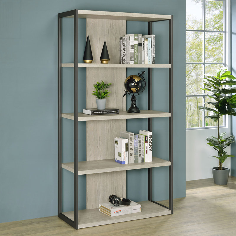 Étagère à livres en métal H 72,5 "x l 36,6" Nilsa