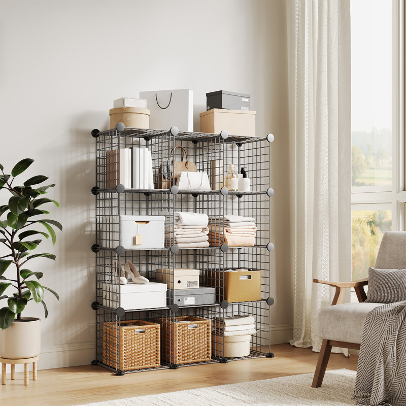 95cm W Metal Shelving Unit, Grey