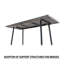 Table de salle à manger extensible en panneau de fibres à densité moyenne de couleur grise, 4 à 6 places, style industriel médiéval pour la cuisine ou la maison