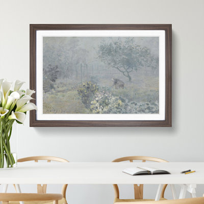 Fog Voisins by Alfred Sisley - Framed Print