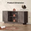 Buffet de 63 po avec 4 portes coulissantes et armoire de rangement en bois-547386726