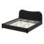 Lit plateforme tapissier avec tête de lit courbée, cadre de lit plateforme en bois moderne-157908002-157908007