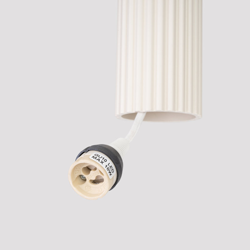 Bonina - Light Brushed Nickel Pendant, 46.5cm W x 15cm D, Beige, 3 Lights