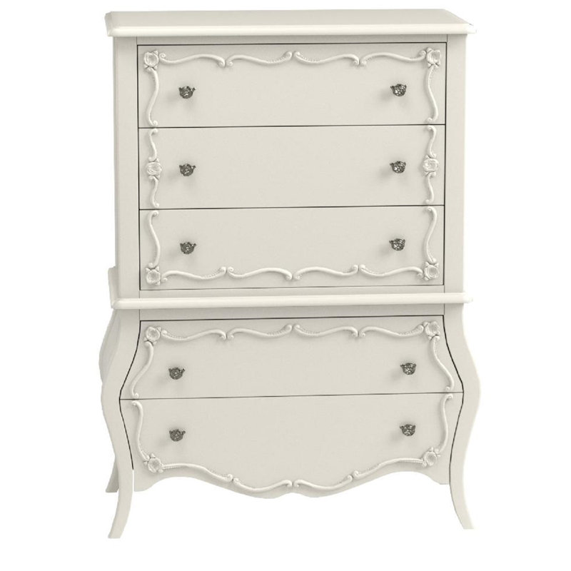 Opalo Solid Wood 38'' W 5 - Drawer Dresser