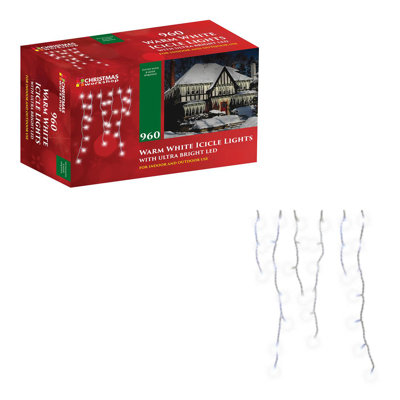 20.5 cm Solar Twinkle Globe Icicle Lights Lamp Lighted Christmas Tree