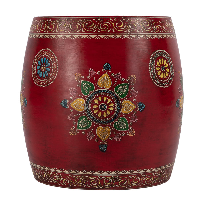 Imani 17" W Round Iron Drum Side Table