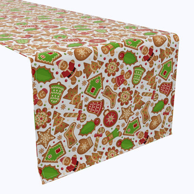 Edriana  Table Runner, 100% Cotton, Christmas Cookies