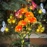 Hoxsie Solar Garden Lights, Latest Swaying Flower And Butterfly Lights, Swaying With The Wind,Independence Day Gift(Set of 2)