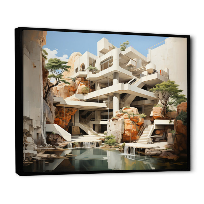 " Dam Structural Symphony Architectural ", H 12 po x l 20 po, Cadre flottant noir