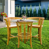 Velasquez 3 Piece Teak Bistro Set