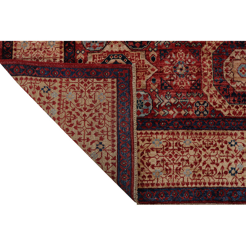 Aryana Wool Oriental Area Rug in Red