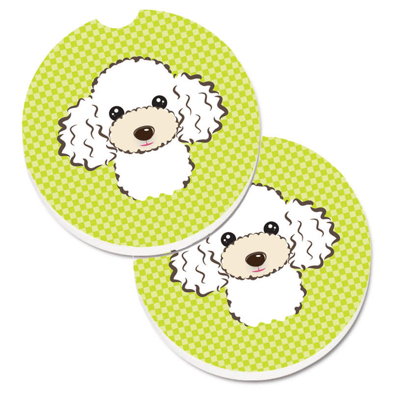 Sous-verre Retriever, Vert lime, Caniche blanc
