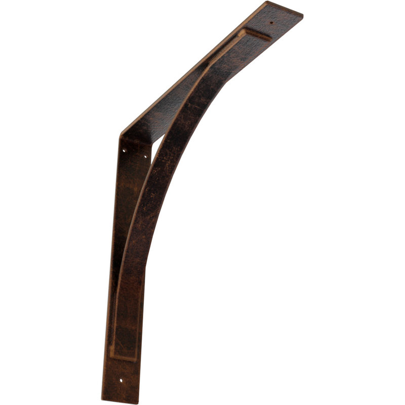 Support en acier Morris, Cuivre antique, H 22 po x l 3 po x P 22 po