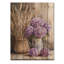 Hortensias et bouquet d'herbes de pampa II - décoration murale en bois d'hortensias - sur bois de pin naturel-963539360