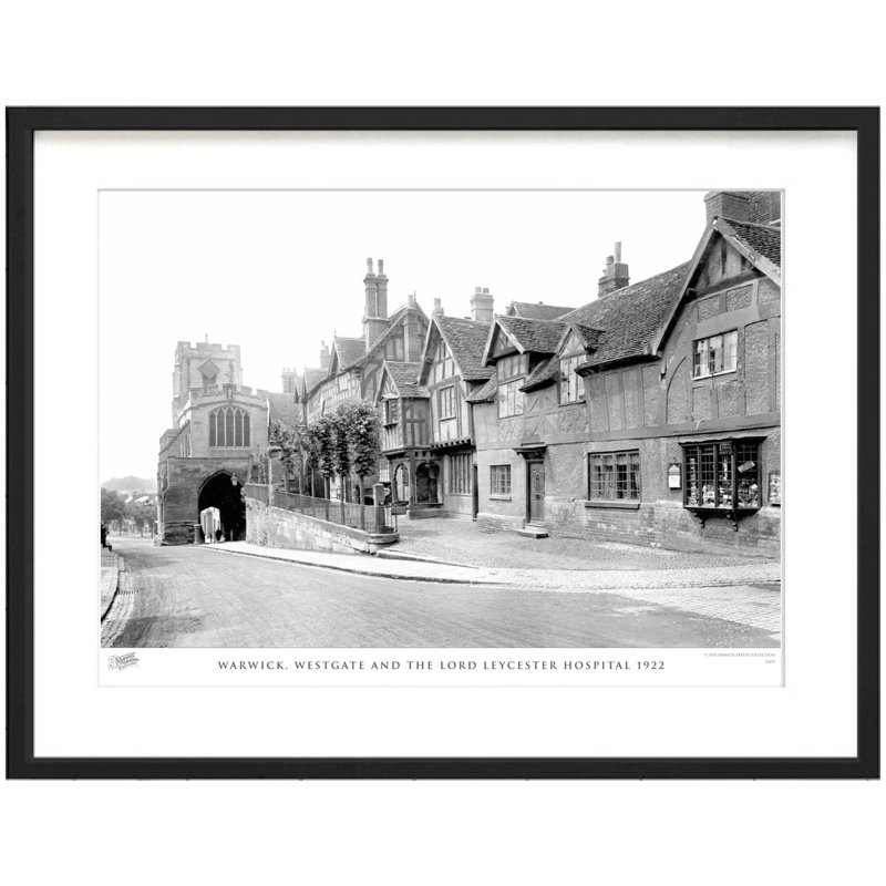 Warwick, Westgate And The Lord Leycester Hospital 1922 - Single Picture Frame Print, 40cm H x 50cm W x 2.3cm D
