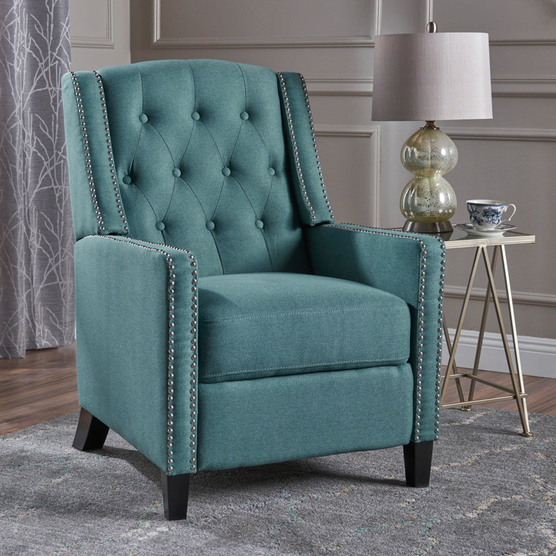 Classic Fabric Push Back Chair, Teal