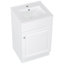 Meuble-lavabo de 20 pouces avec lavabo, armoire en panneau de fibres à densité moyenne durable, tablette réglable et porte à fermeture en douceur pour les salles de bain modernes