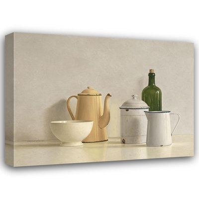 "August Grove® de Bont,", art sur toile tendue de la galerie "Still Life with Yellow Coffeepot"