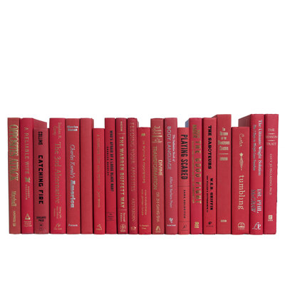 Decorative Books - Cherry Book Bundle - Red Books By The Foot