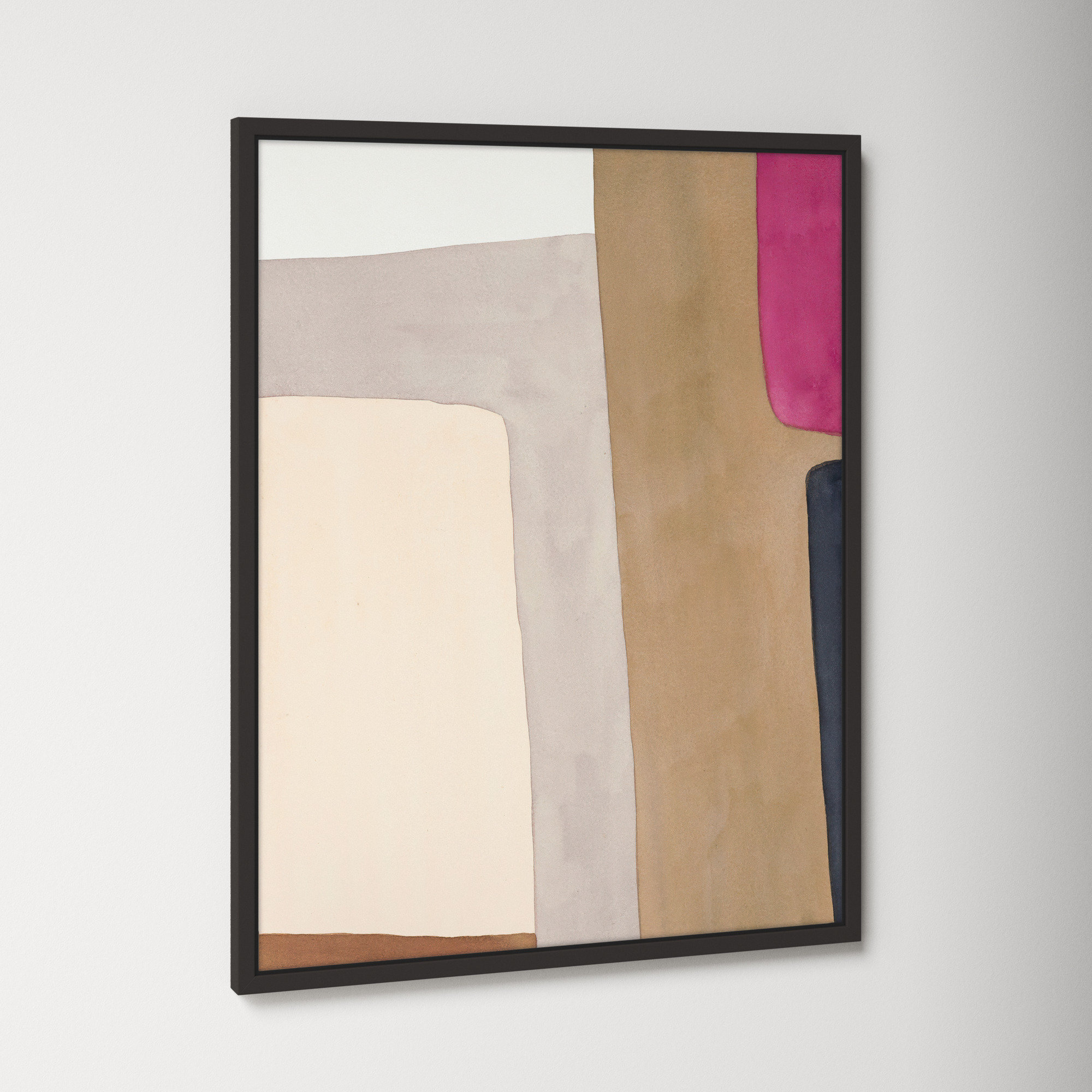 A Highlight Of Fuchsia by Julia Balfour, Black Framed Canvas, 38" H x 30" W x 1.4" D