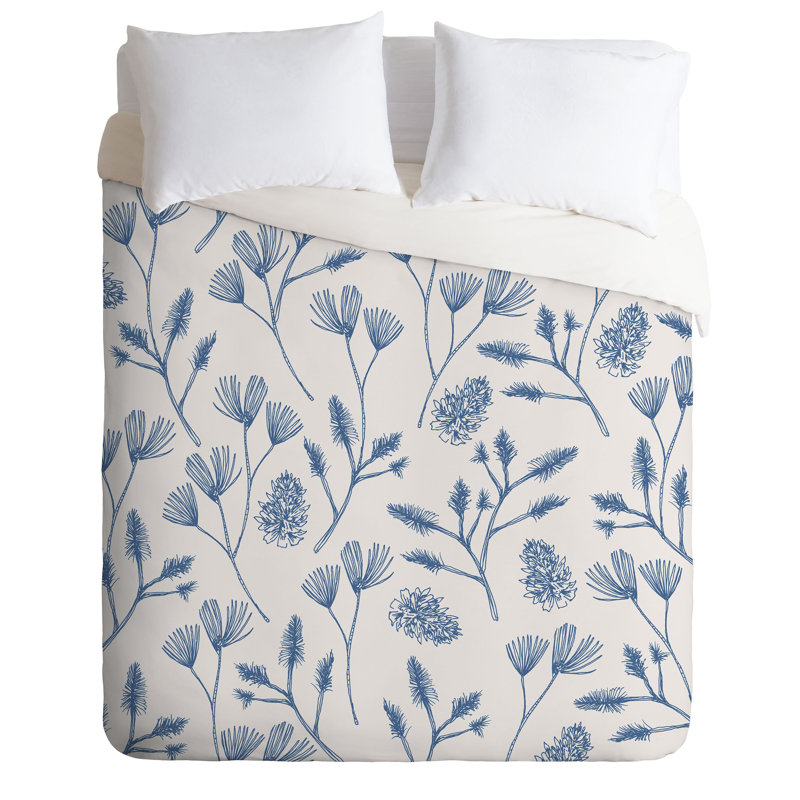 Polyester Floral Duvet Cover, King Duvet Cover + 2 Shams