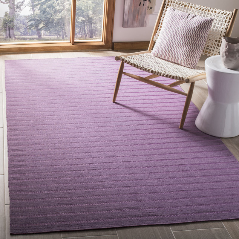 Rodgers Hand Woven Flat Weave Wool Solid Color Rug, Rectangle 8' x 10'