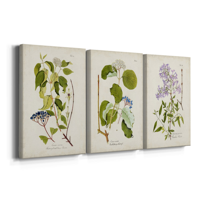 Arbre en fleurs I - Toile tendue avec châssis sur mesure - 3 pièces, H 27 po x l 54 po