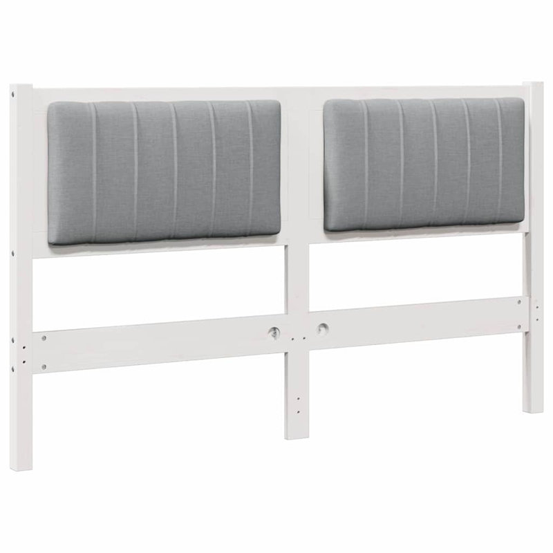 Solid Wood Headboard, EU Double - 135 x 200 cm, White, Light Grey