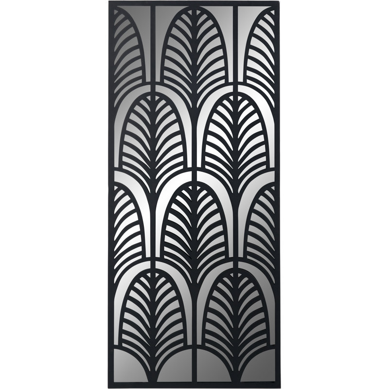 Black Metal Rectangular Mirrored - Single Picture Frame Print on Metal, Black