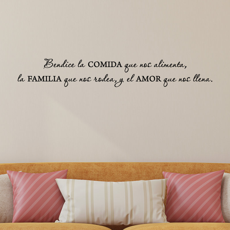 Décalcomanie murale spanisih bendice comida familia amort
