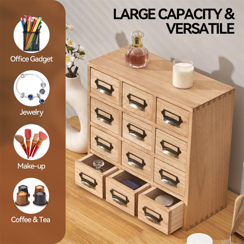 Manufactured Wood Desk Organiser, Beige