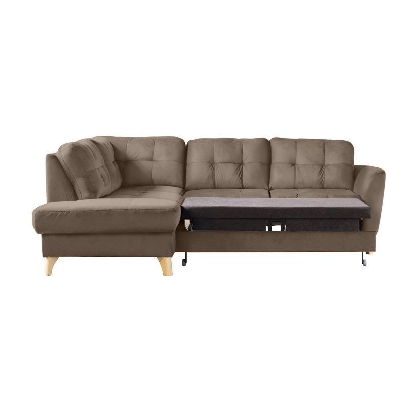 Hunnewell Sleeper Corner Sofa, Left Hand Facing, Parchment