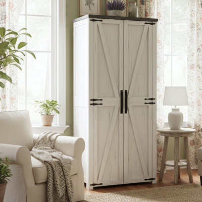 72" Kitchen Pantry Storage Cabinet
