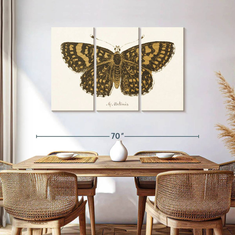 Brampt antique papillon II, H 36 po x l 57 po