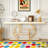 4-Tier Console Table Sofa Table Accent Table with Storage Shelves