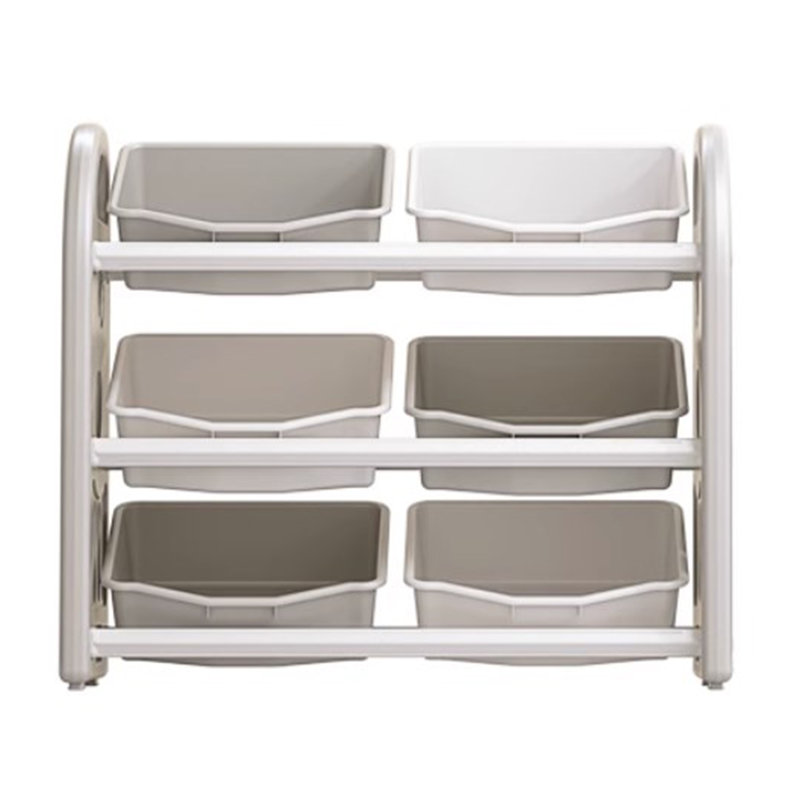 Organisateur de jouets en plastique Alianna, Gris / blanc