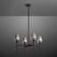 Lustre Lutina avec abat-jours cylindriques en verre pour le salon, la salle à manger-339048409