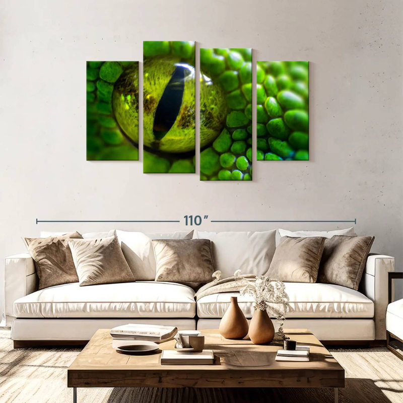 Brampt Green Python Eye, 48" H x 75" W
