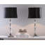 Ensemble de lampes de table métalliques / transparentes à boules 28 po Gladstone