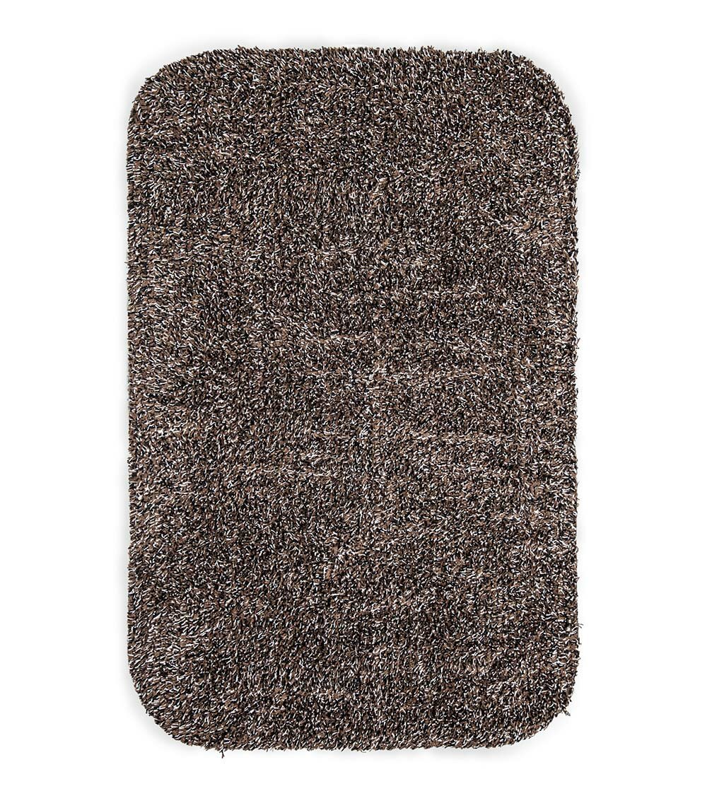 Henriette Non-Slip Indoor Door Mat Eider & Ivory Color: Black/White, Mat Size: 28 W x 18 L