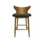 Tabourets de bar rembourrés Mid-Century [ensemble de 2 pièces], gris anthracite et naturel-995877305-995877311