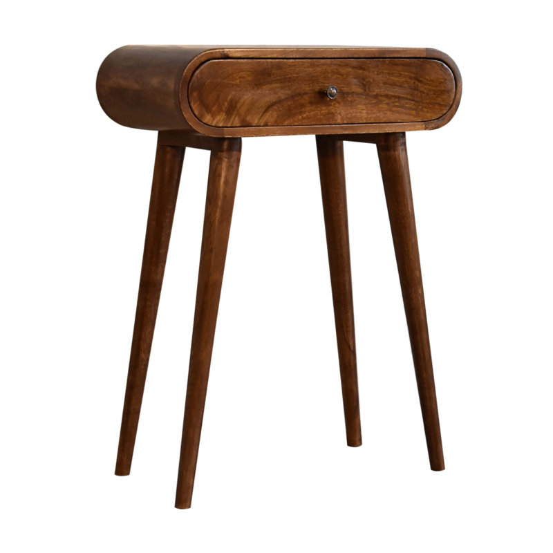 Sisneros 60 cm W Solid Wood Top Console Table