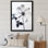 Calme de cornouiller noir et blanc sur toile
