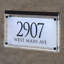 Frosted Crystal LED Lighted Trajan Engraved 2-Line Address Sign-462983670-462983671