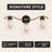 3-Light Bathroom Vanity Light, Hammered Glass Shades, 3-Stage Touch Dimmer, Black/Brass Metal, E26 Sockets, Wall Sconce for Mirror